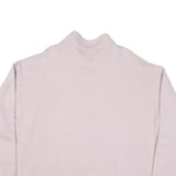 NIKE Mens Light Pink 1/4 Zip Sweatshirt L Casual Cotton Blend Pullover Top