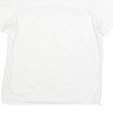 CALVIN KLEIN Mens White Polo Shirt M Cotton Blend Grey Striped Short Sleeve