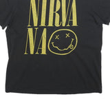 NIRVANA Mens Black Graphic T-Shirt L Short Sleeve Crew Neck Band Cotton Blend
