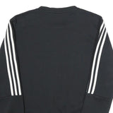 ADIDAS Mens Black Cotton Crew Neck Sweatshirt S Classic Sportswear