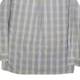 MARLBORO Mens Blue & Brown Check Shirt M Button-Down Collar Long Sleeve Casual