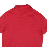 NAUTICA Mens Red Short Sleeve Plain Polo Shirt S Cotton Blend Classic Fit