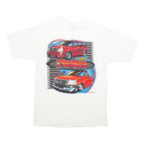 GILDAN Mens White L Graphic T-Shirt Short Sleeve Crew Neck Cotton