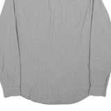 CALVIN KLEIN Mens Grey Check Shirt L Classic Collar Cotton Blend Long Sleeve