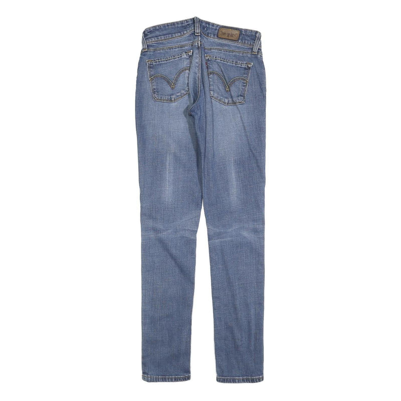 LEVI'S 571 Womens Jeans Blue Slim Skinny Denim Light W26 L30 Slim Fit Zip