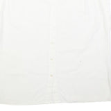ACKERMAN Womens White Cotton Blend Sleeveless Button Neck Shirt M Casual
