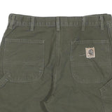 CARHARTT Mens Shorts Green Casual L W36 Cotton Blend Workwear Utility
