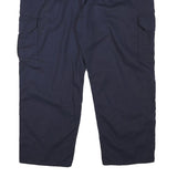 CARHARTT Mens Cotton Blend Navy Blue Regular Cargo Trousers W44 L29 Workwear