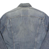 LEVI'S Mens Blue Denim Jacket S Cotton Button Closure Classic Fit Plain