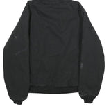 NOBLE OUTFITTERS Mens Black Cotton Blend Hooded Zip Jacket L Casual Workwear