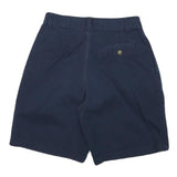IZOD Womens Shorts Navy Blue Casual S W25 Cotton Blend Pleated