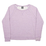 REEBOK Womens Purple Sweatshirt Crew Neck M Lightweight Cotton Blend Pullover