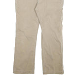 CARHARTT Mens Relaxed Beige Cotton Blend Zip Trousers W34 L27 Workwear Utility
