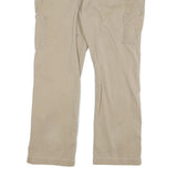 CARHARTT Mens Relaxed Beige Cotton Blend Zip Trousers W34 L27 Workwear Utility