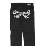 SAKUN CREW Womens Jeans Black Regular Straight Denim W32 L31 Stylish Logo