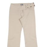 YES OR NO Womens Beige Slim Trousers W28 L28 Zip Closure Stylish Waist Detail