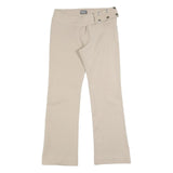 YES OR NO Womens Beige Slim Trousers W28 L28 Zip Closure Stylish Waist Detail