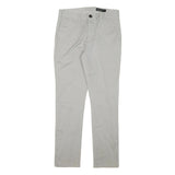 ALL SAINTS Womens Cotton Blend Slim Beige Trousers W28 L28 Zip Casual