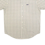CHAPS RALPH LAUREN Mens Beige & Blue Check Shirt L Cotton Blend Casual