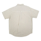 CHAPS RALPH LAUREN Mens Beige & Blue Check Shirt L Cotton Blend Casual