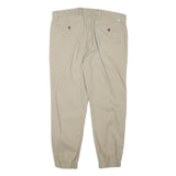 LEVI'S Mens Cotton Blend Beige Relaxed Tapered Trousers W36 L26 Casual Zip