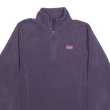 HELLY HANSEN Womens Purple Plain Pullover Jumper Crew Neck M Fleece