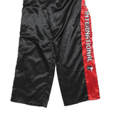 BUJUTSV Mens Polyester Blend Black & Red Relaxed Trousers W28 L32 Track