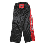 BUJUTSV Mens Polyester Blend Black & Red Relaxed Trousers W28 L32 Track