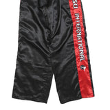 BUJUTSV Mens Polyester Blend Black & Red Relaxed Trousers W28 L32 Track