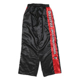 BUJUTSV Mens Polyester Blend Black & Red Relaxed Trousers W28 L32 Track