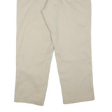 DICKIES Mens Regular Fit Beige Cotton Blend Trousers W40 L28 Zip Closure