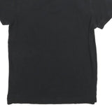 TOMMY HILFIGER Mens Black Short Sleeve Plain M Polo Shirt Cotton Blend