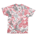NIKE Mens Red & Grey Tie Dye Graphic T-Shirt L Short Sleeve Crew Neck Casual