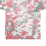 NIKE Mens Red & Grey Tie Dye Graphic T-Shirt L Short Sleeve Crew Neck Casual