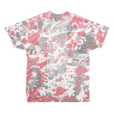 NIKE Mens Red & Grey Tie Dye Graphic T-Shirt L Short Sleeve Crew Neck Casual