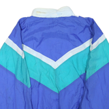 OLEG CASSINI Mens Blue & Teal Colourblock Zip Jacket XL Polyester Blend Woven