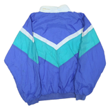 OLEG CASSINI Mens Blue & Teal Colourblock Zip Jacket XL Polyester Blend Woven
