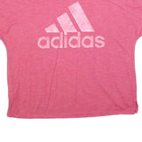 ADIDAS Womens Pink Modern T-Shirt M Short Sleeve Crew Neck Sportswear
