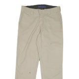 DICKIES Mens Cotton Blend Beige Regular Fit Straight Trousers W32 L30 Casual