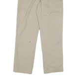 DICKIES Mens Cotton Blend Beige Regular Fit Straight Trousers W32 L30 Casual