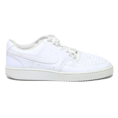 NIKE Court Vision Low Mens Leather White UK 7.5 Classic Streetwear Trainers