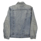 LEVI'S Mens Blue Denim Jacket L Cotton Blend Button Closure Classic Fit Casual