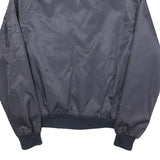 Mens Navy Blue Plain Flight Jacket S Polyester Blend Zip Faux Fur Collar