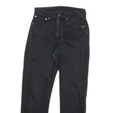 LEVI'S Womens Black Regular Fit Straight Denim Jeans W26 L26 Classic Zip Cotton