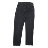 LEVI'S Womens Black Regular Fit Straight Denim Jeans W26 L26 Classic Zip Cotton