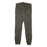 ICONO Mens Cotton Blend Slim Tapered Trousers Cargo W32 L31 Casual Utility