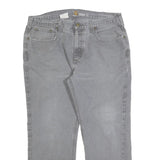 CARHARTT Mens Jeans Grey Relaxed Straight Denim Medium W36 L27 Workwear Zip