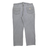 CARHARTT Mens Jeans Grey Relaxed Straight Denim Medium W36 L27 Workwear Zip