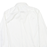 TOMMY HILFIGER Mens White Plain Shirt L Classic Formal Button Down Collar