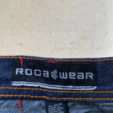 Rocawear Embroidered Jeans - 28W UK 10 Dark Wash Cotton